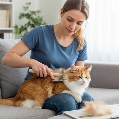 Brosse chat poil long | Anti - Nœuds - Chicetchat