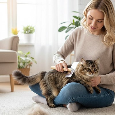 Brosse chat poil long | Anti - Nœuds - Chicetchat