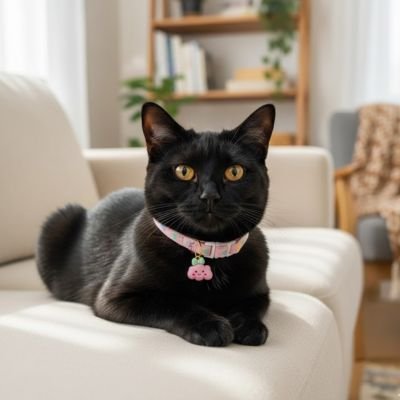 Collier chat | en tissu respirant pour un usage quotidien - Chicetchat