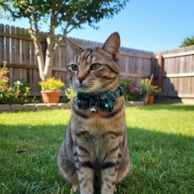 Collier chat | Motif Carreaux Chic - Monminouchat