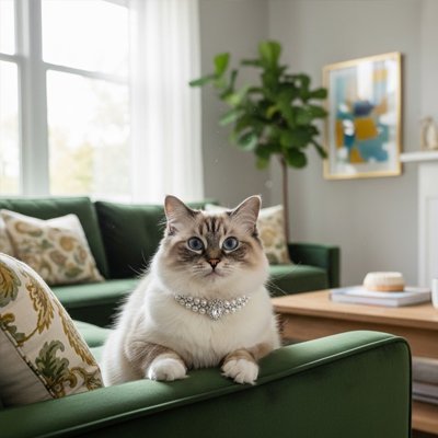 Collier chat | Chic perlés - Monminouchat