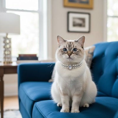 Collier chat | Chic perlés - Monminouchat