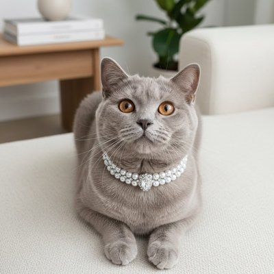 Collier chat | Chic perlés - Monminouchat