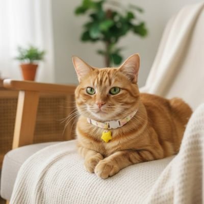Collier chat | Tissu respirant et léger - Chicetchat