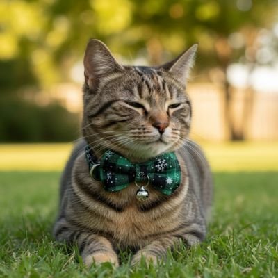 Collier chat | Motif Carreaux Chic - Monminouchat