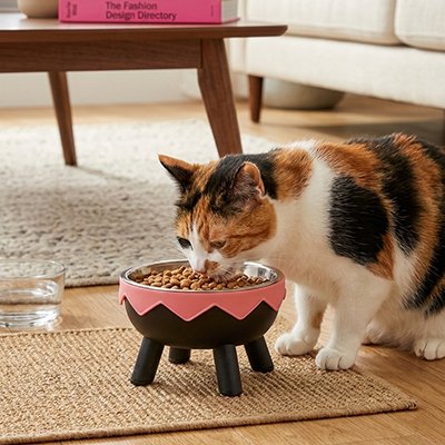Gamelle chat surélevée 