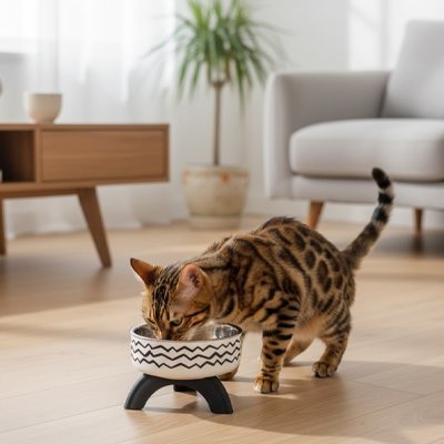 Gamelle chat surélevée | Miaelis - Chicetchat