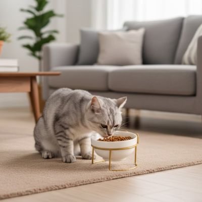 Gamelle surélevée chat 