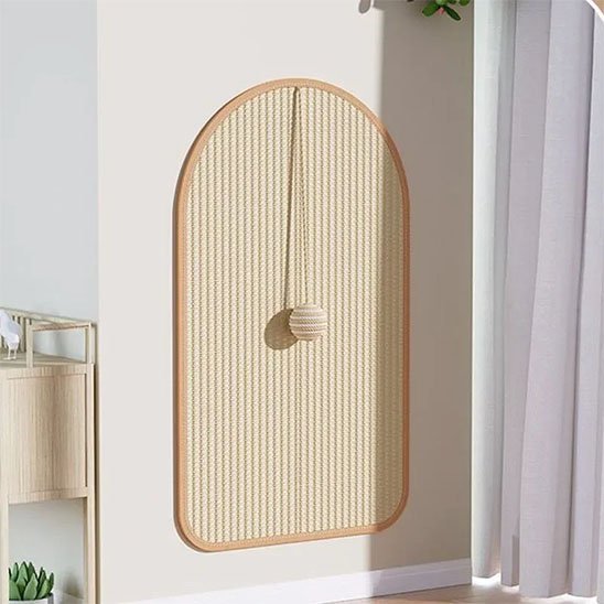 Griffoir chat | Design mural avec jouet suspendu - Griffage vertical - Chicetchat