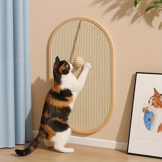 Griffoir chat | Design mural avec jouet suspendu - Griffage vertical - Chicetchat