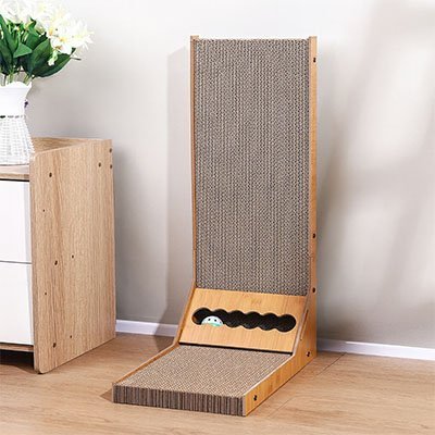 Griffoir Chat | Design en carton ondulé et cadre en bois - Chicetchat