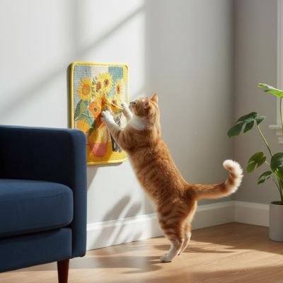 Griffoir pour Chat | Tapis Griffoir Mural pour Chat – Sisal - Chicetchat