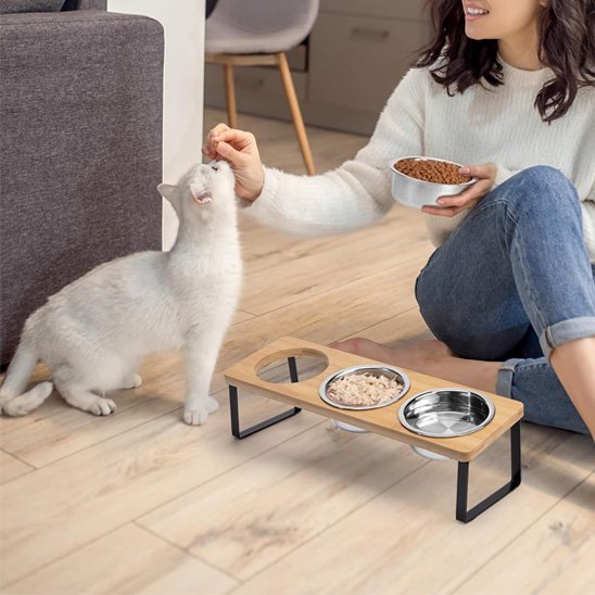Gamelle chat surélevée | Néochat - Chicetchat